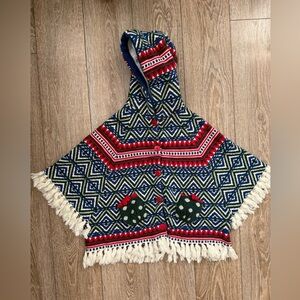 Matilda Jane ~ A Caroling We Go ~ Sweater Girls Size 6 Poncho Winter Poncho